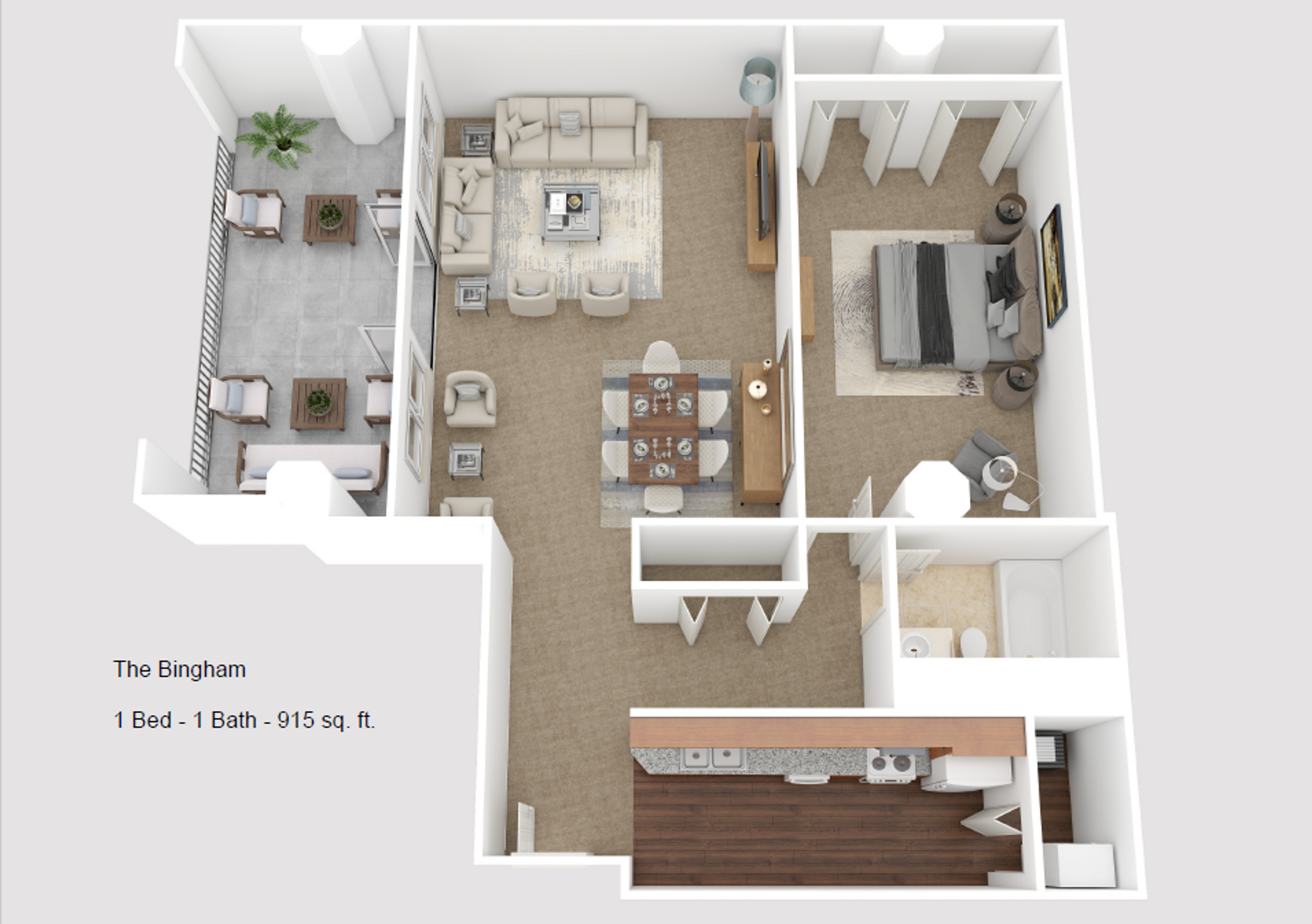 1042 | Large One Bedroom | Available August 22nd floorplan image